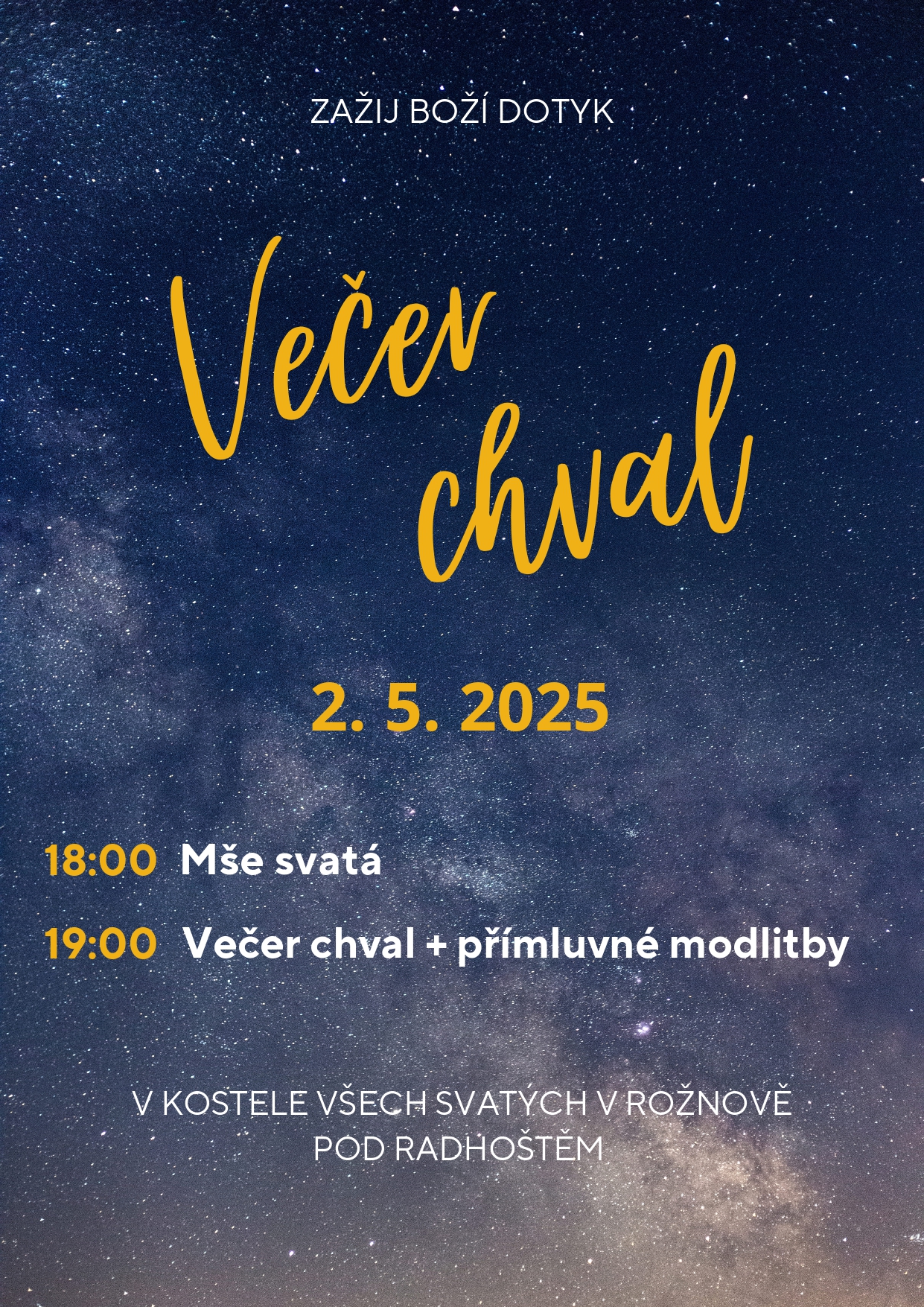 Večer chval 2. 5. 2025