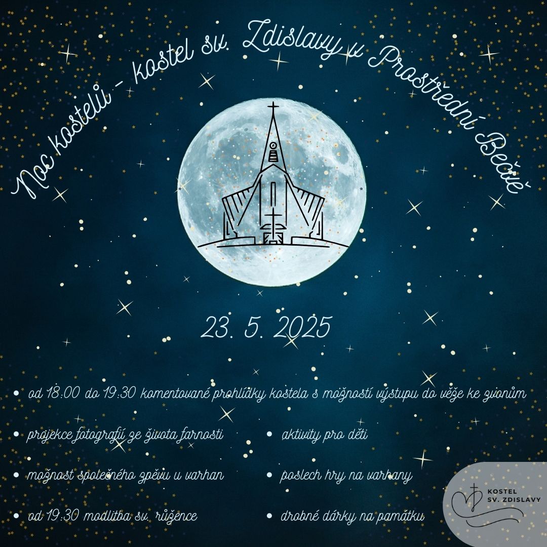 Noc kostelů – 23.5.2025 od 18.00 hod.